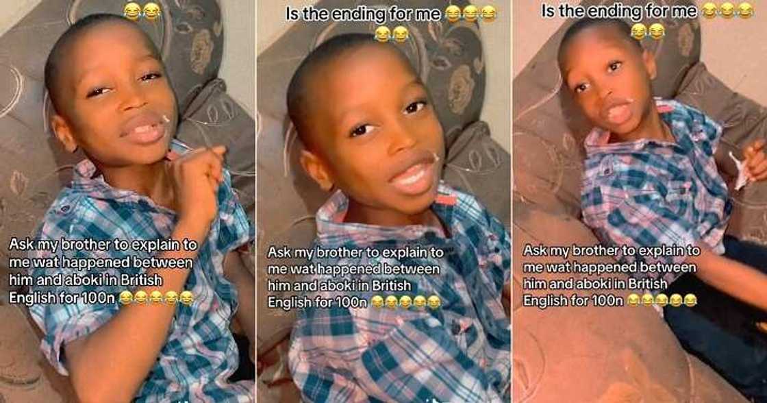 Nigerian boy tries to speak with British accent