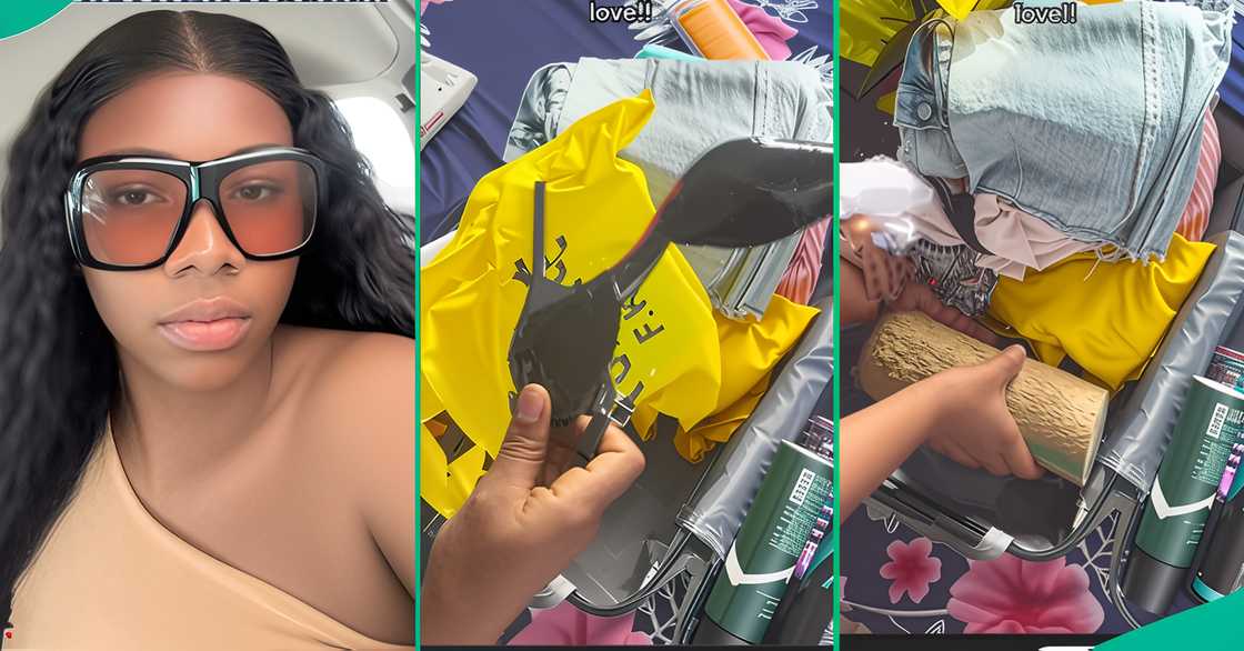 A Nigerian lady named Nanya showed what she did when she found her shoes in her sister’s travel bag A Nigerian lady named Nanya showed what she did when she found her shoes in her sister’s travel bag