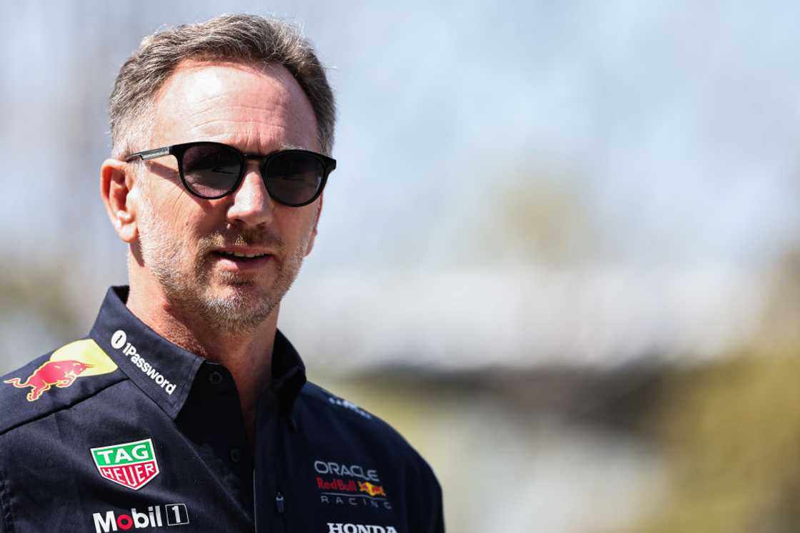 Christian Horner walks at the paddock at Shanghai International Circuit