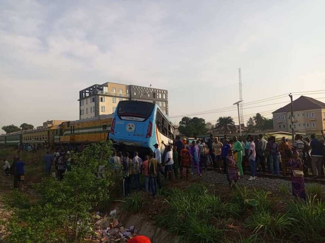 Train, BRT involved in accident