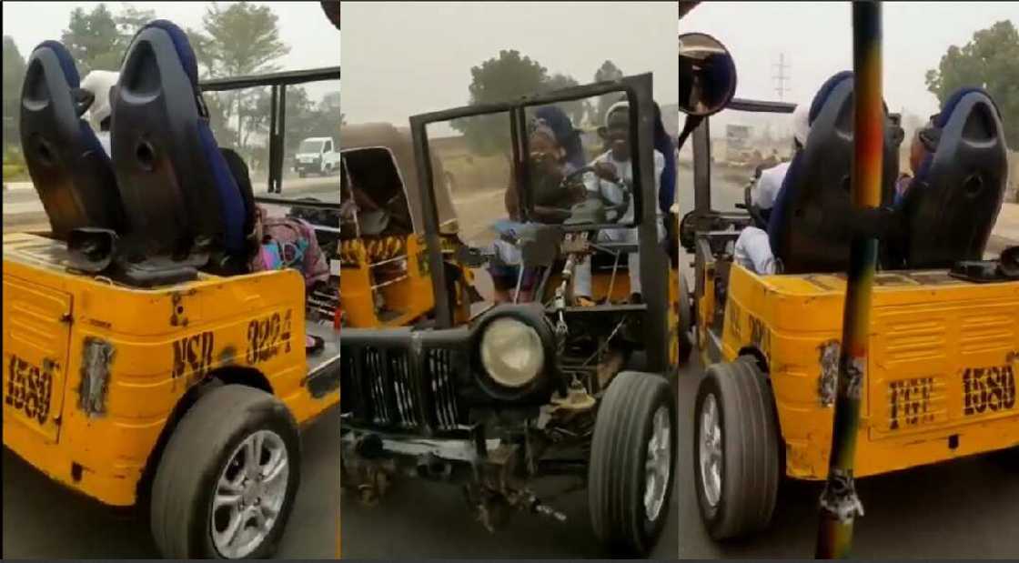 Photos of a Keke converted into a mini-car. Photos of a Keke converted into a mini-car.