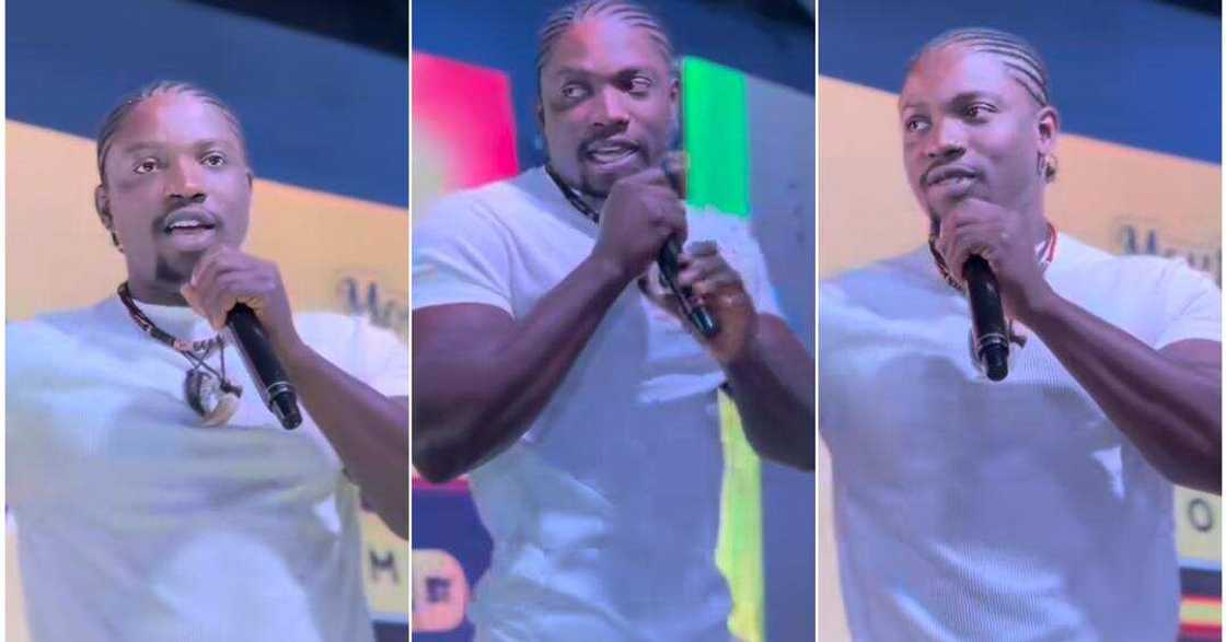 VeryDarkMan apologises as he struggles on stage during show VeryDarkMan apologises as he struggles on stage during show