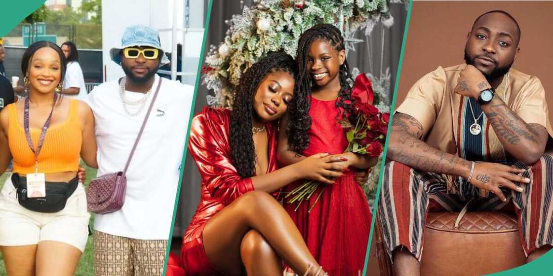 Davido and cousin Folashade, Sophia Momodu and daughter Imade, Davido Davido and cousin Folashade, Sophia Momodu and daughter Imade, Davido