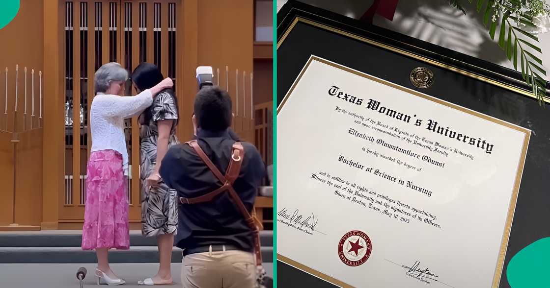 The sister of the Nigerian lady who was found dead in her US apartment represented her at graduation. The sister of the Nigerian lady who was found dead in her US apartment represented her at graduation.