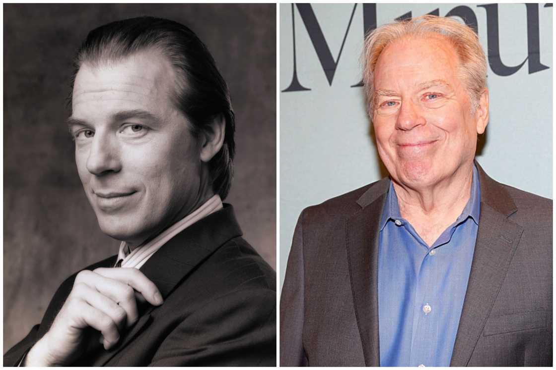 Michael McKean from Clue posing for a photo (L). The actor attends an event on Broadway at Studio 54 (R)