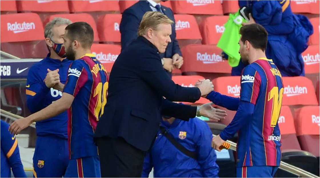 Koeman sends important message to Messi after Barcelona crash out of Champions League