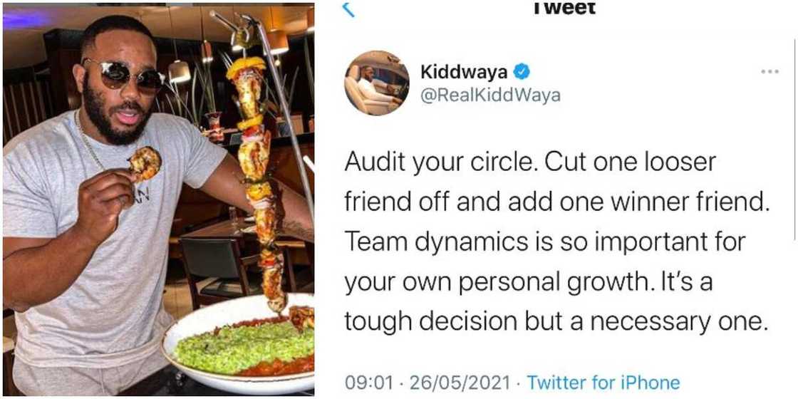 Cut Off a Loser Friend and Replace With a Winner, Kiddwaya Gives Harsh Friendship Advice, Stirs Reactions Cut Off a Loser Friend and Replace With a Winner, Kiddwaya Gives Harsh Friendship Advice, Stirs Reactions