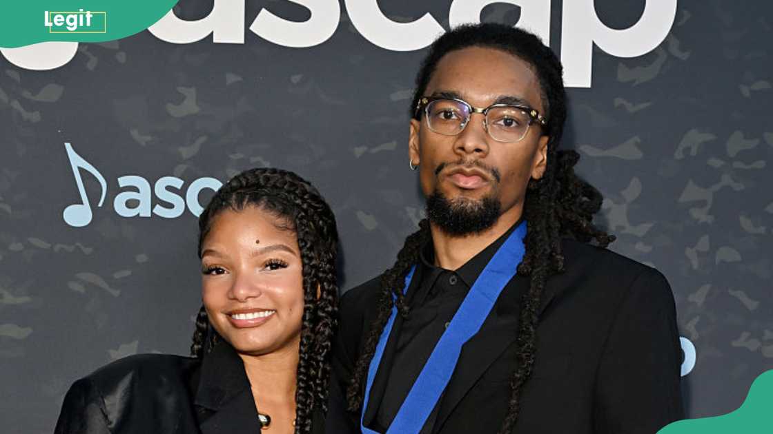 Halle Bailey and Ruchaun Akers, aka Scott Bridgeway, at Chaplin Studios