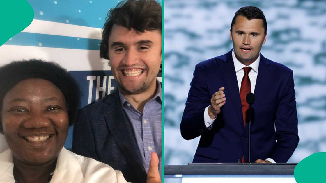 Lady shares an old photo she took with Charlie Kirk in 2020. Lady shares an old photo she took with Charlie Kirk in 2020.