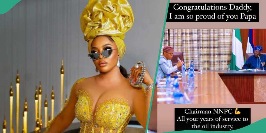 Toke Makinwa's father Pius Akinyelure becomes NNPC chairman. Toke Makinwa's father Pius Akinyelure becomes NNPC chairman.