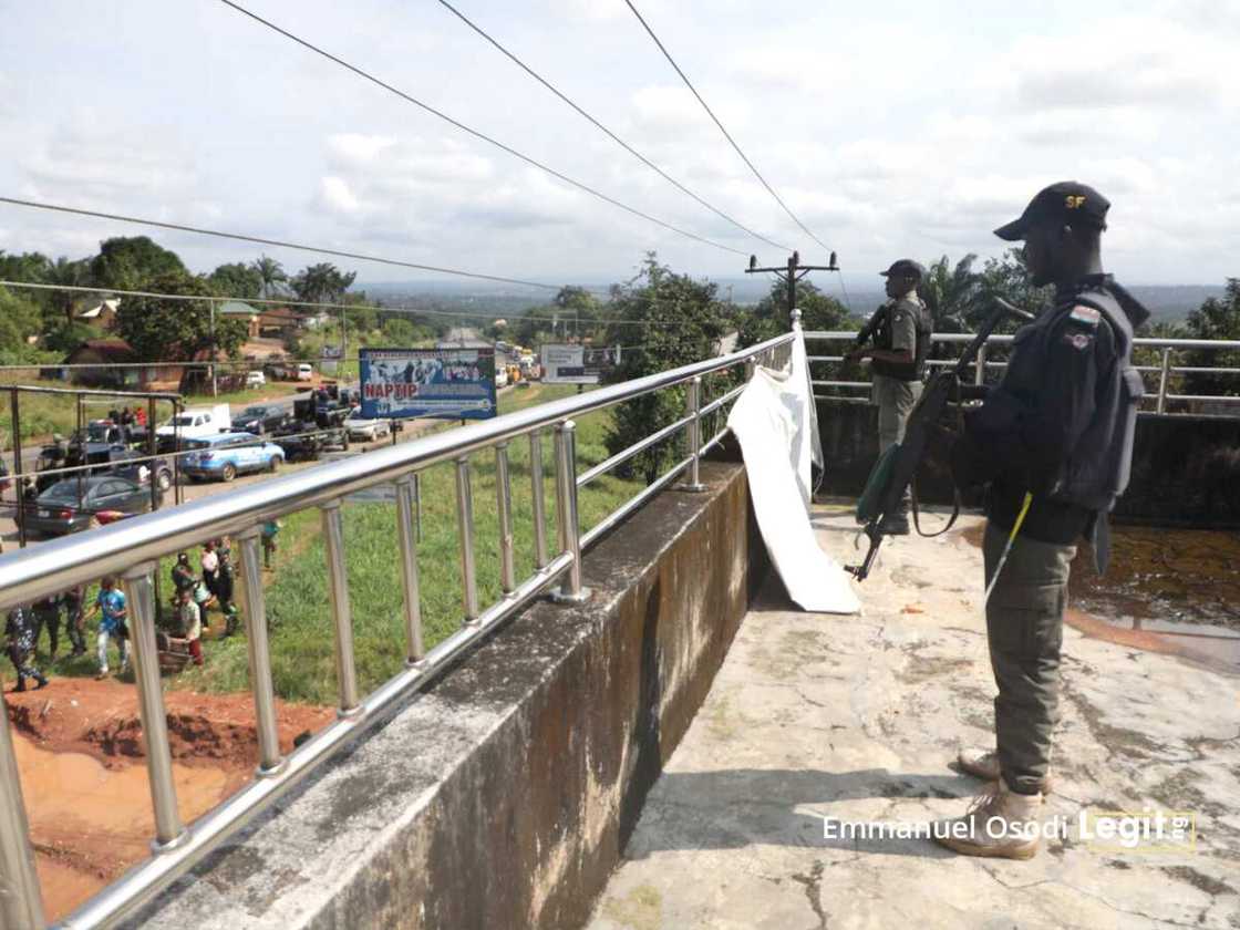 A soldier stationed at a strategic position