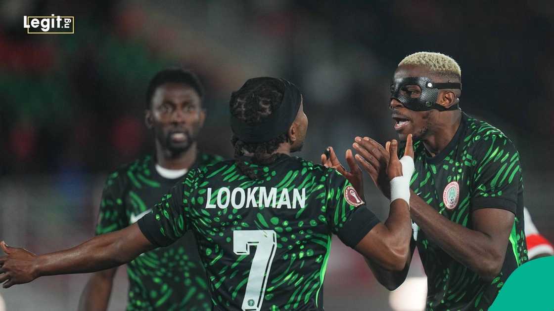 Victor Osimhen, Ademola Lookman, 2025 AFCON, Mozambique, Nigeria, Fes stadium, Morocco. Victor Osimhen, Ademola Lookman, 2025 AFCON, Mozambique, Nigeria, Fes stadium, Morocco.
