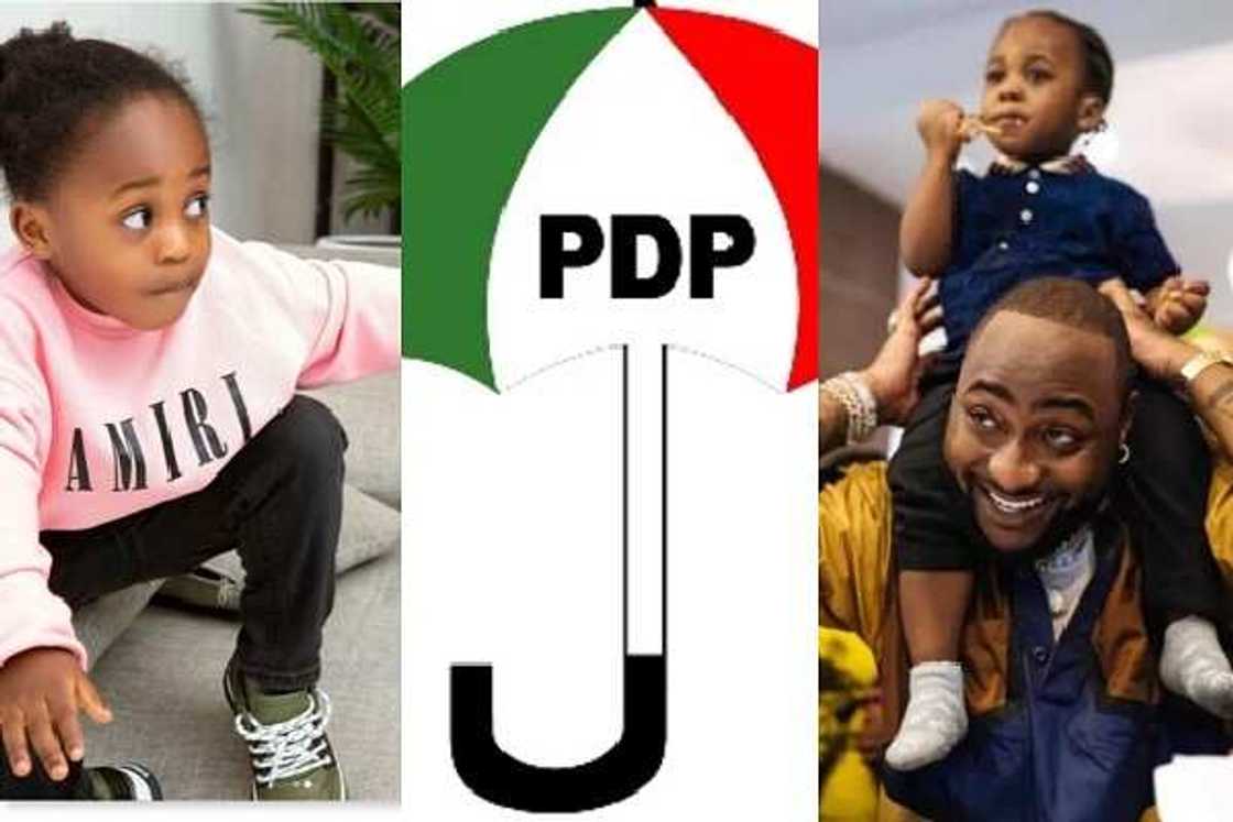 Mutuwar dan Davido ta sa PDP dakatar da harkokinta na siyasa Mutuwar dan Davido ta sa PDP dakatar da harkokinta na siyasa
