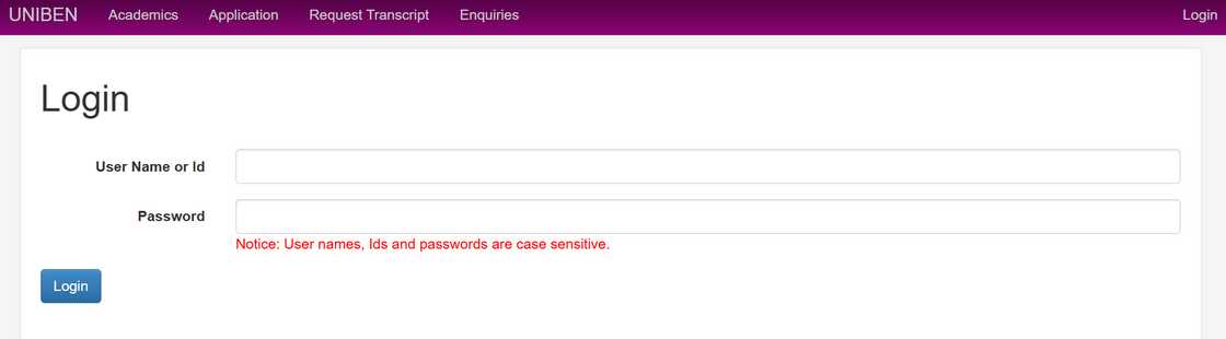 UNIBEN Kofa login portal UNIBEN Kofa login portal