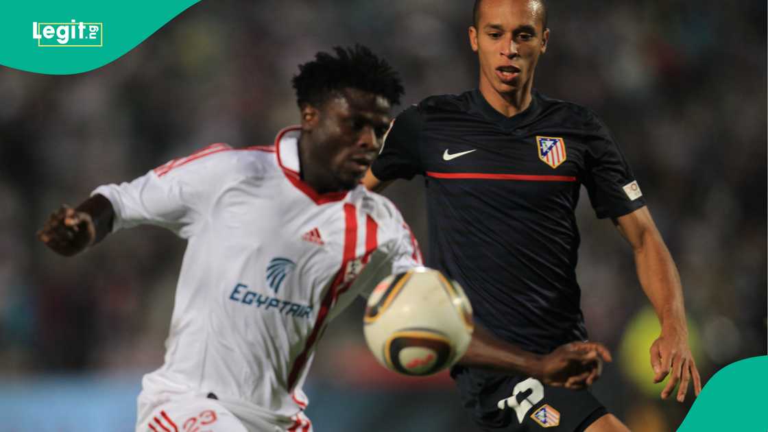 Razak Omotoyossi, Miranda, zamalek, Atlético Madrid, Cairo, Egypt. Razak Omotoyossi, Miranda, zamalek, Atlético Madrid, Cairo, Egypt.