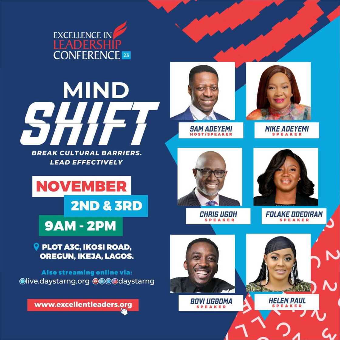 Daystar's Excellence in Leadership Conference: "Mindshift for Effective Leadership" Daystar's Excellence in Leadership Conference: "Mindshift for Effective Leadership"