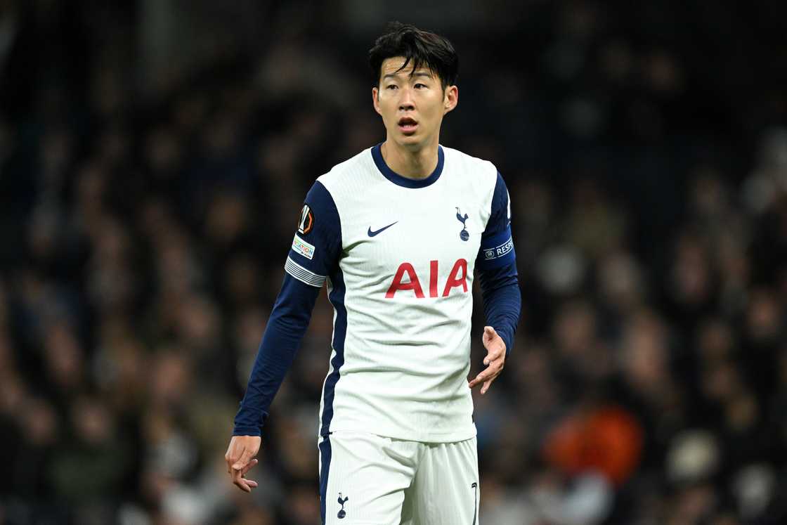 Son Heung-Min of Tottenham Hotspur during the UEFA Europa League Phase MD1 match in London Son Heung-Min of Tottenham Hotspur during the UEFA Europa League Phase MD1 match in London