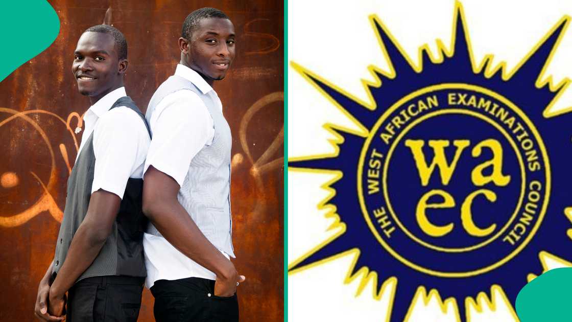 Twins who are cleaners pass their WAEC exams