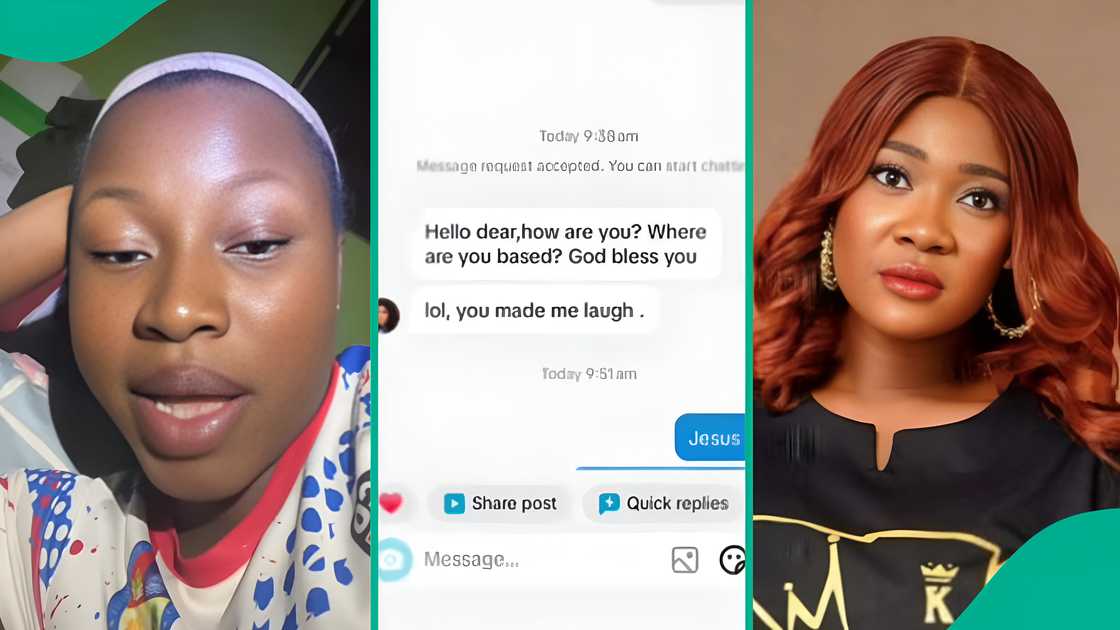 Nigerian lady posts her chat with Mercy Johnson Okojie. Nigerian lady posts her chat with Mercy Johnson Okojie.