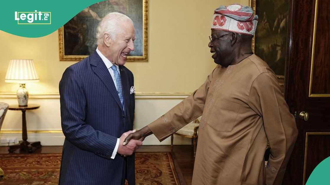 Presidency shares photo of Tinubu's meeting with King Charles III