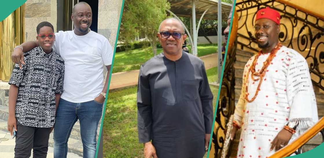 Obi Cubana cautioned his son for disrespecting Peter Obi at the billionaire's 50th birthday party. Obi Cubana cautioned his son for disrespecting Peter Obi at the billionaire's 50th birthday party.