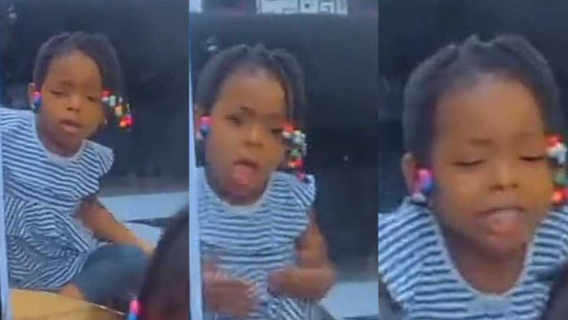 Photo of little girk singing Photo of little girk singing