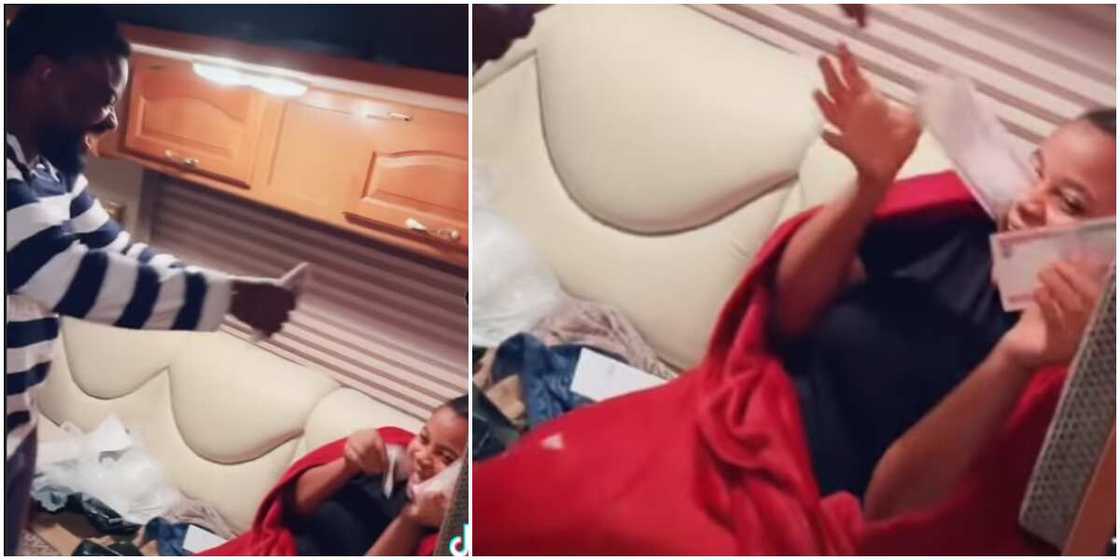 Kune Afolayan sprays Bimbo Ademoye Kune Afolayan sprays Bimbo Ademoye