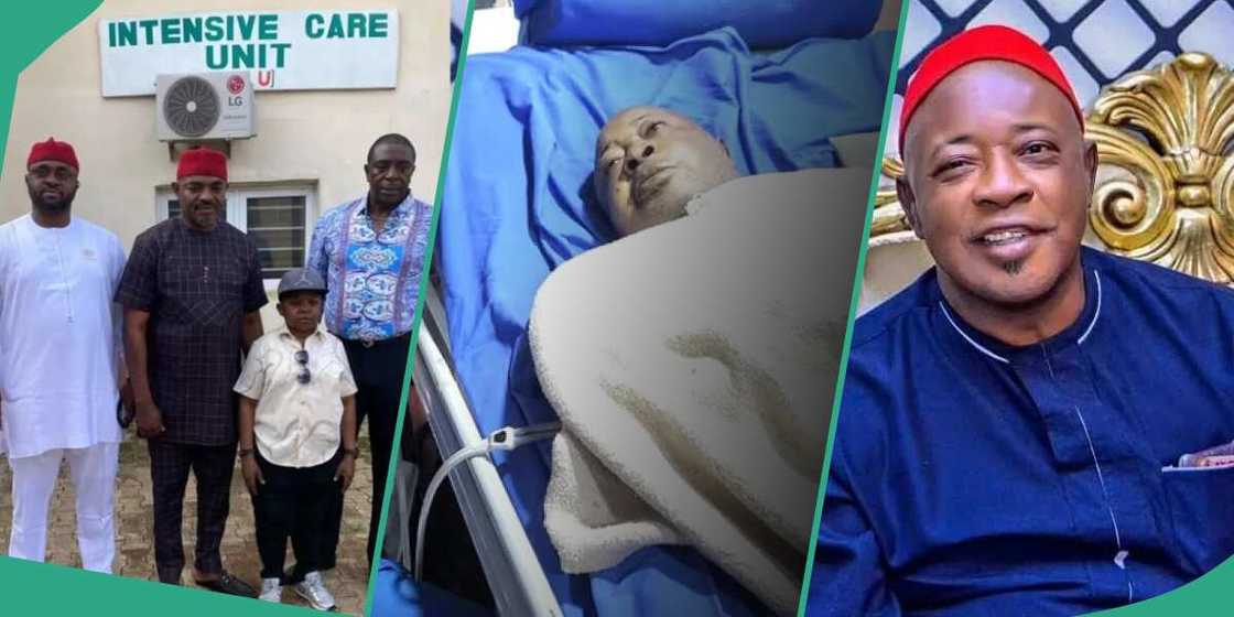 Bob Manuel-Udokwu, Chinedu Ikedieze, Emeka Rollas visit Amaechi Muonagor in hospital Bob Manuel-Udokwu, Chinedu Ikedieze, Emeka Rollas visit Amaechi Muonagor in hospital