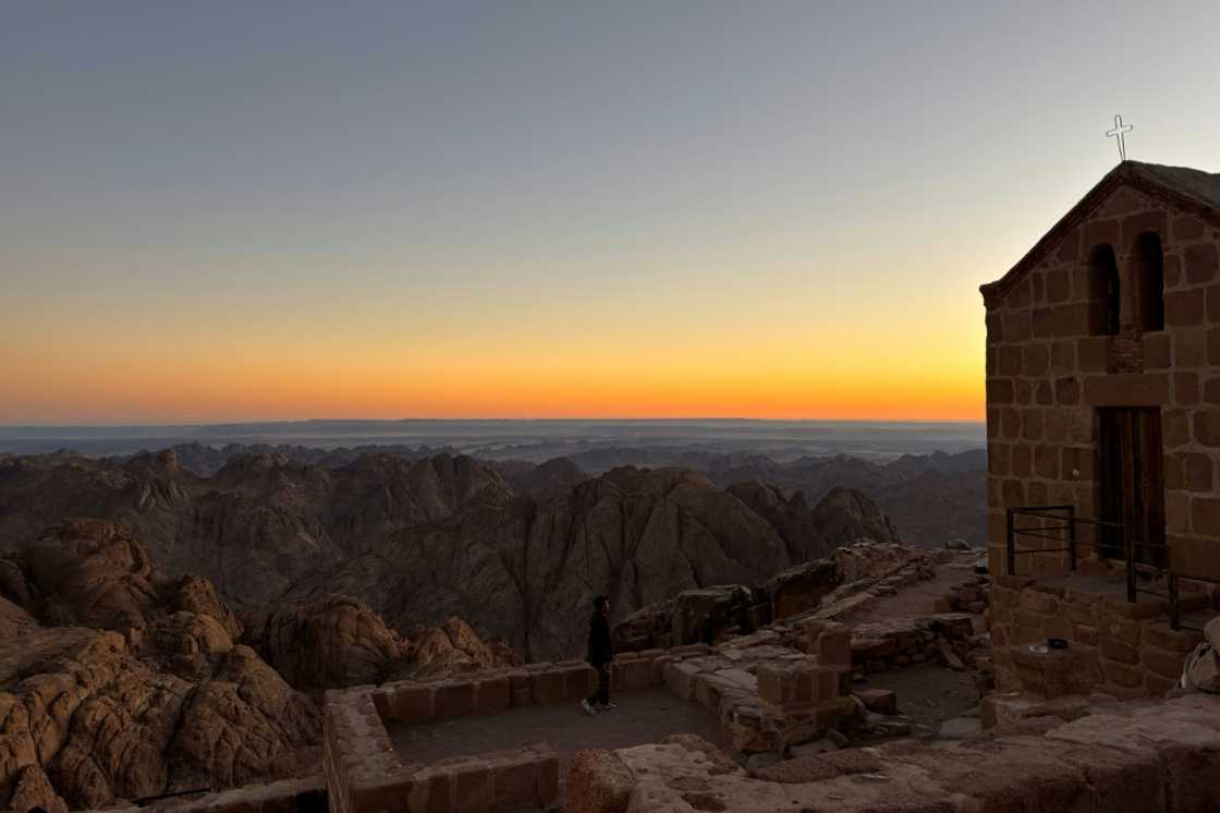 On Mount Sinai in the Saint Catherine valley, hotels are under construction as part of Egypt's new tourism megaproject On Mount Sinai in the Saint Catherine valley, hotels are under construction as part of Egypt's new tourism megaproject