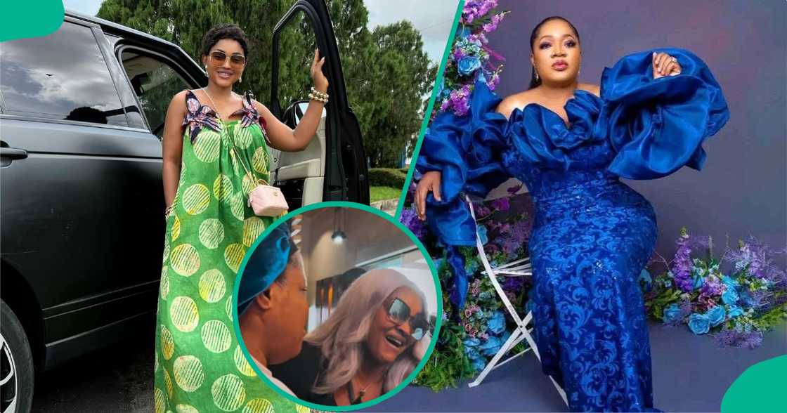 Mercy Aigbe shares sweet words with Toyin Abraham as she prepared for her movie premiere. Mercy Aigbe shares sweet words with Toyin Abraham as she prepared for her movie premiere.