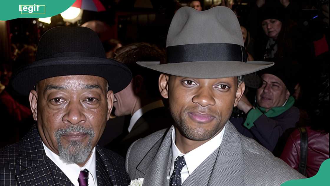 Will Smith posing with his father, Willard Carroll Smith Sr