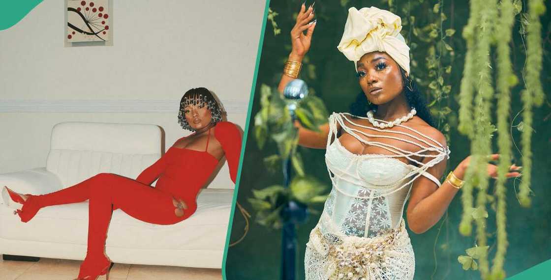 Ghanaian singer Efya adorns gorgeous dress to a Lagos wedding