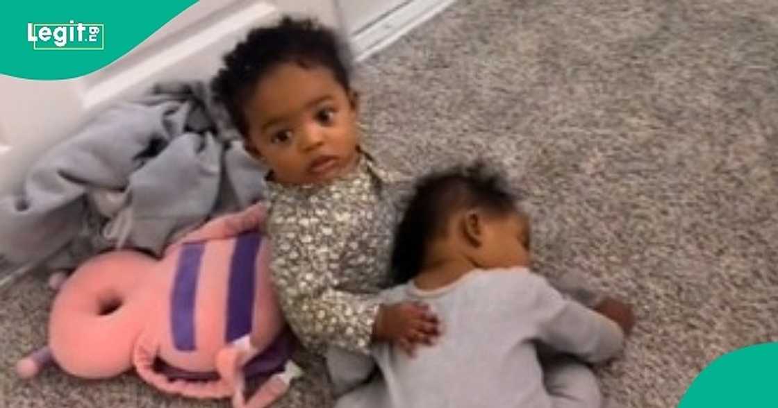 Mum who entered twin daughters' room without knocking shares cute video