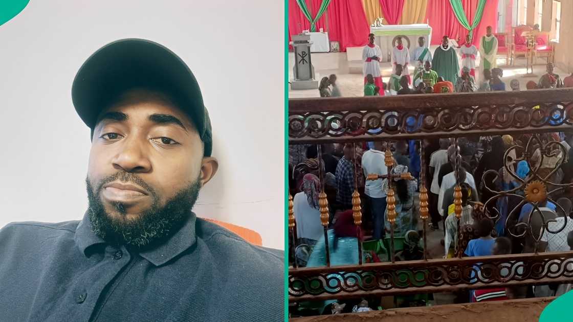 A Nigerian man, Ndubuisi Nicholas Ifedoro, shares a priest's reaction as co-wives fight inside the church during the burial thanksgiving of their husband.