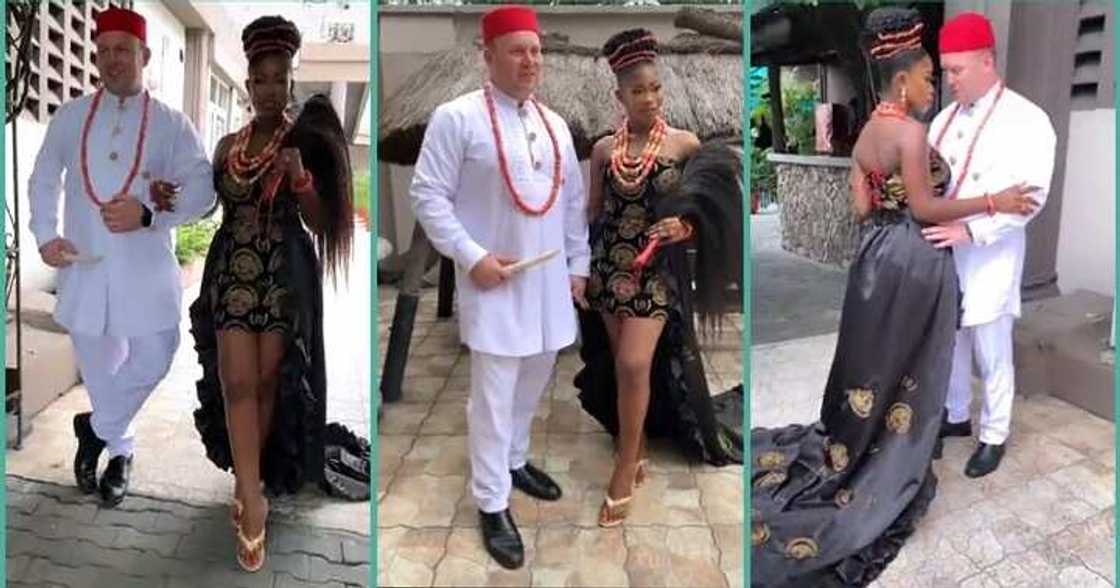 Beautiful lady ties the knot with her oyinbo lover