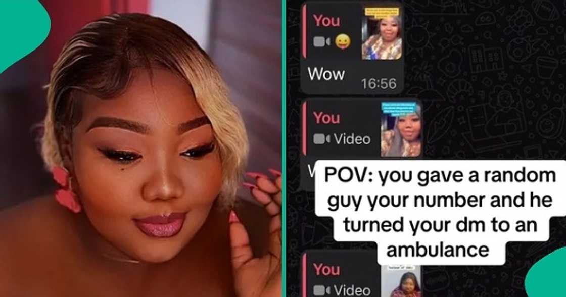 Lady reacts after receiving unusual messages from a random man on WhatsApp. Lady reacts after receiving unusual messages from a random man on WhatsApp.