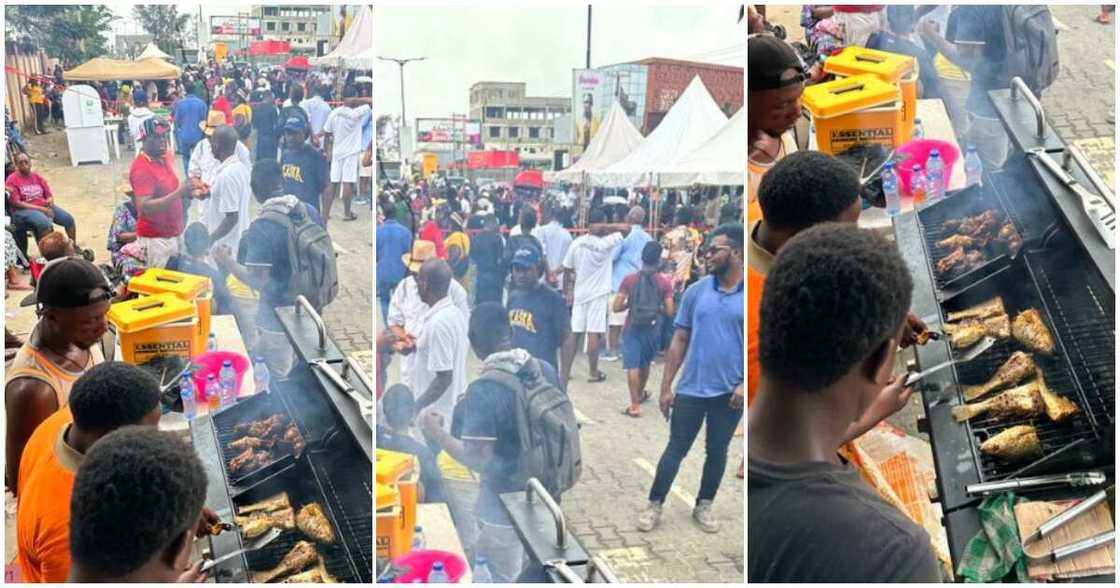 BBQ served at polling unit, BBQ shared to voters at polling unit BBQ served at polling unit, BBQ shared to voters at polling unit