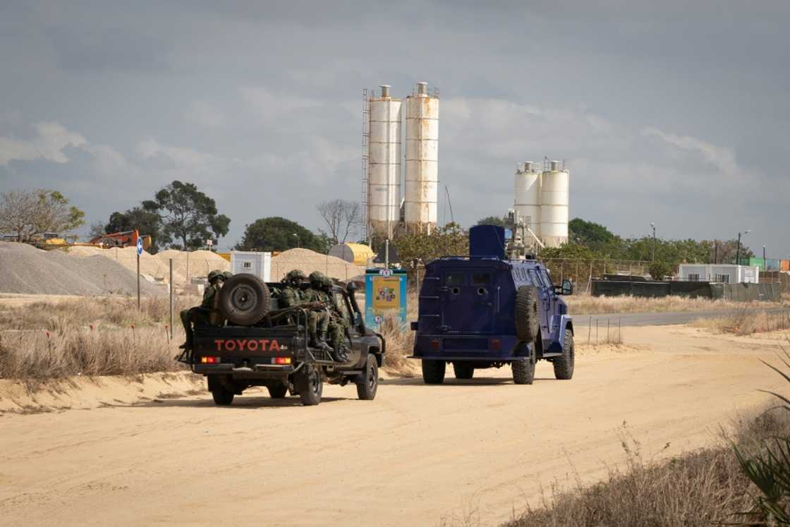 Work was frozen after jihadists launched a deadly attack on the site of the project near the Tanzanian border in March 2021 Work was frozen after jihadists launched a deadly attack on the site of the project near the Tanzanian border in March 2021