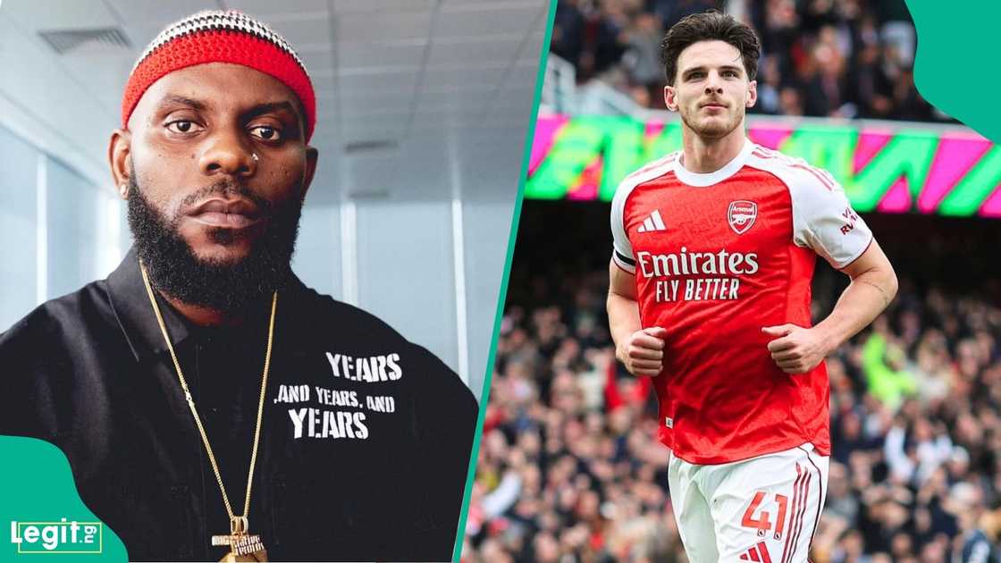 Odumodublvck shares emotional messages sent to Declan Rice after Arsenal finally win EPL title after 22 years Odumodublvck shares emotional messages sent to Declan Rice after Arsenal finally win EPL title after 22 years