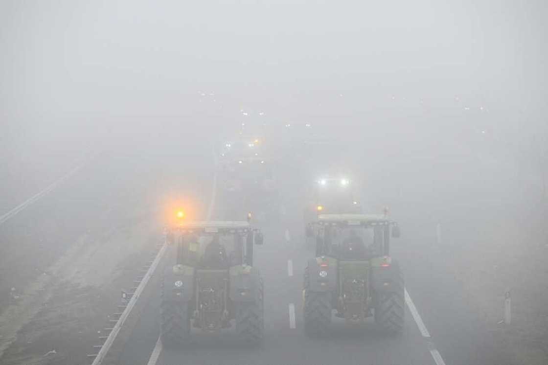 Tractors block off the A2 highway near the Spanish city of Lerida as farmers demand a better deal for their produce Tractors block off the A2 highway near the Spanish city of Lerida as farmers demand a better deal for their produce