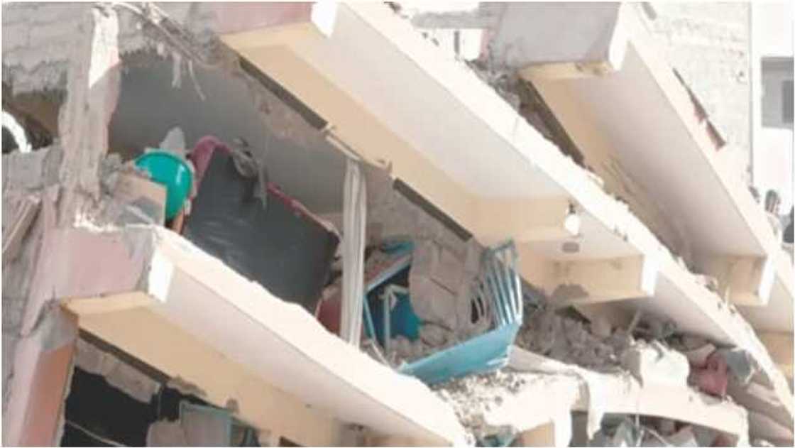 Building collapsed Building collapsed