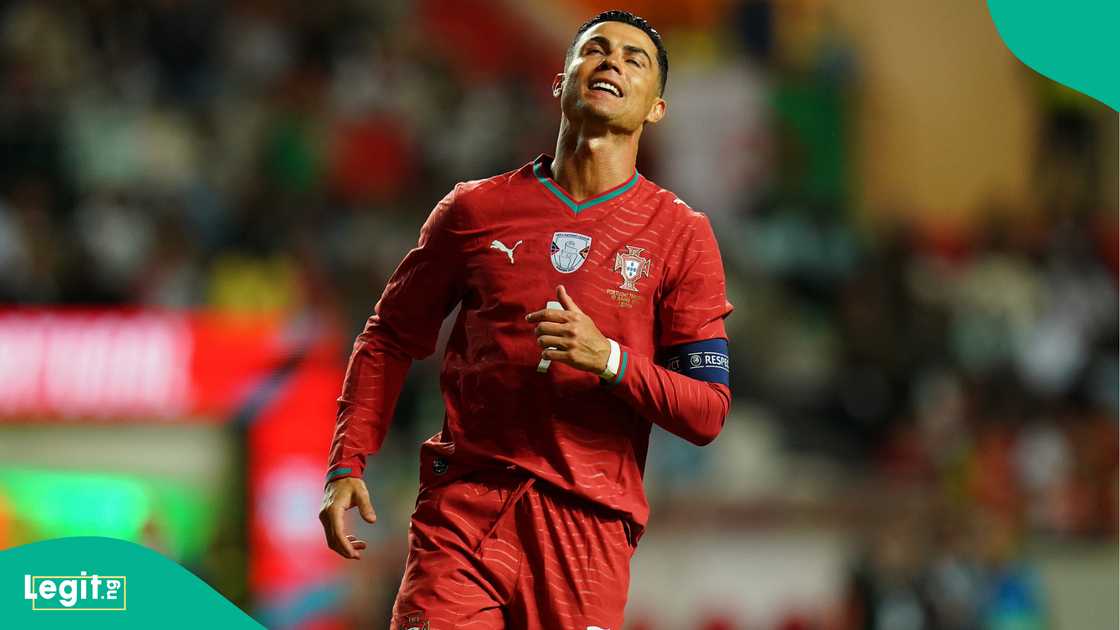 Cristiano Ronaldo dejected after missing a chance to score during the International Friendly match between Portugal and Nigeria. Photo by Gualter Fatia