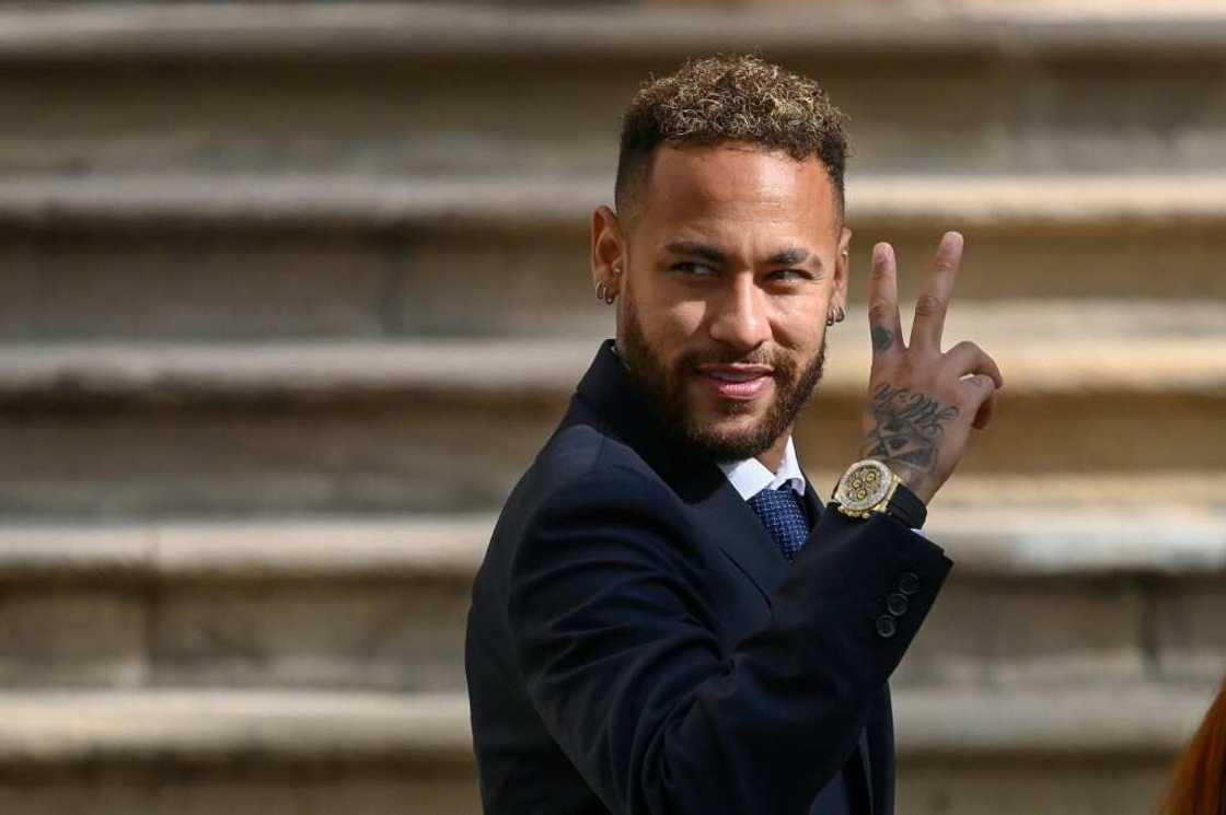 Brazilian football star Neymar, who backs President Jair Bolsonaro's reelection campaign, leaving his fraud trial in Spain on October 18 Brazilian football star Neymar, who backs President Jair Bolsonaro's reelection campaign, leaving his fraud trial in Spain on October 18