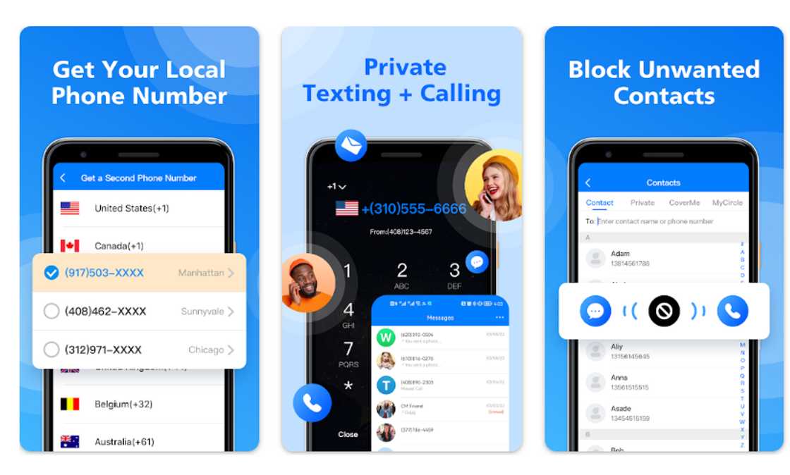 Main features of CoverMe Main features of CoverMe