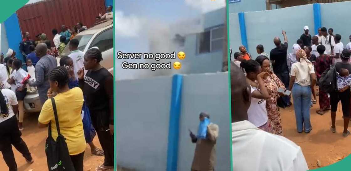 Video shows moment JAMB exam centre's generator caught fire Video shows moment JAMB exam centre's generator caught fire