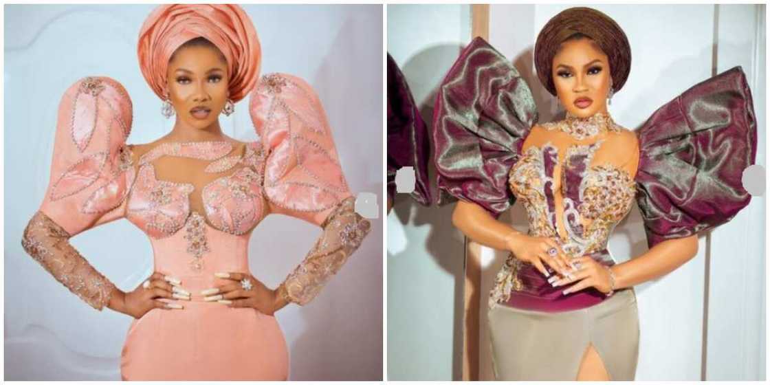 Photos of Tacha and Diadem in asoebi