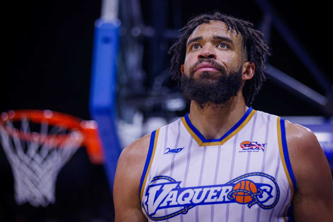 JaVale McGee looks up during a match JaVale McGee looks up during a match
