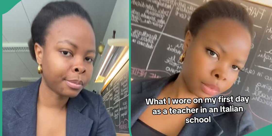 Lady who is a teacher in Italy. Lady who is a teacher in Italy.