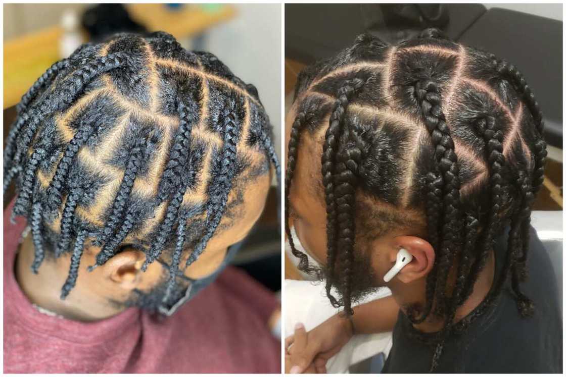 Boxer braids and cornrows