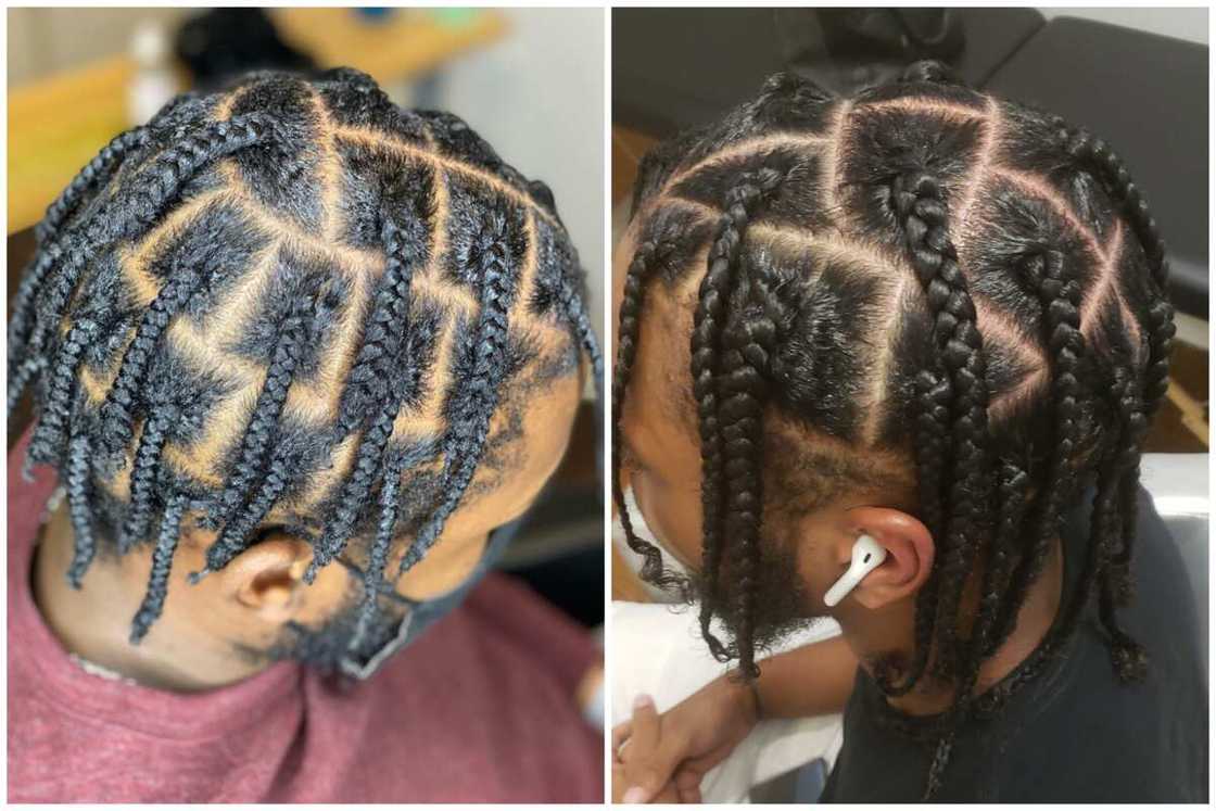 Boxer braids and cornrows Boxer braids and cornrows